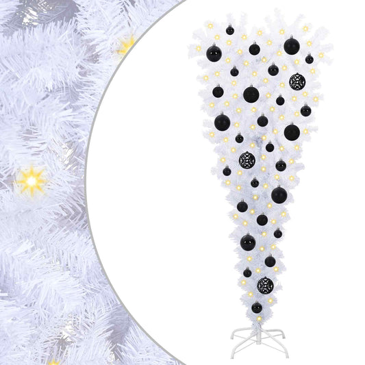 vidaXL Artificial Christmas Tree with Stand White 120 cm PVC and Steel