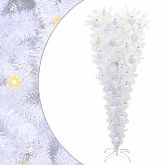 vidaXL Artificial Christmas Tree with Stand White 120 cm PVC and Steel