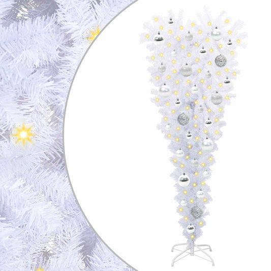 vidaXL Artificial Christmas Tree with Stand White 120 cm PVC and Steel