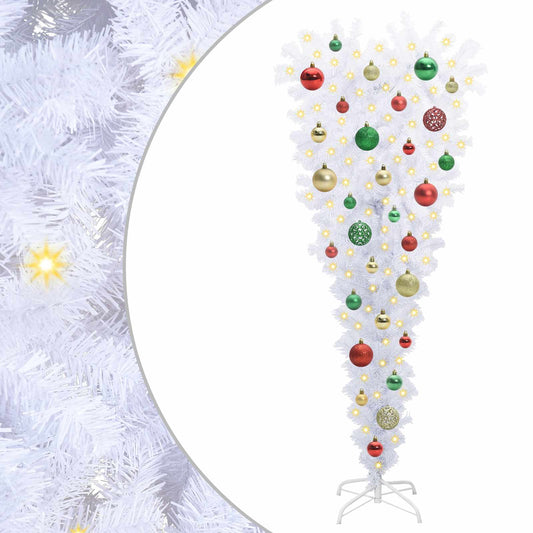 vidaXL Artificial Christmas Tree with Stand White 120 cm PVC and Steel