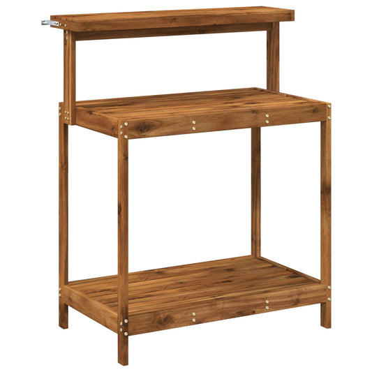 vidaXL Outdoor Potting Bench 86.5 x 48.5 x 106 cm Solid Acacia Wood