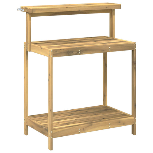 vidaXL Outdoor Potting Bench 86.5 x 48.5 x 106 cm Solid Acacia Wood