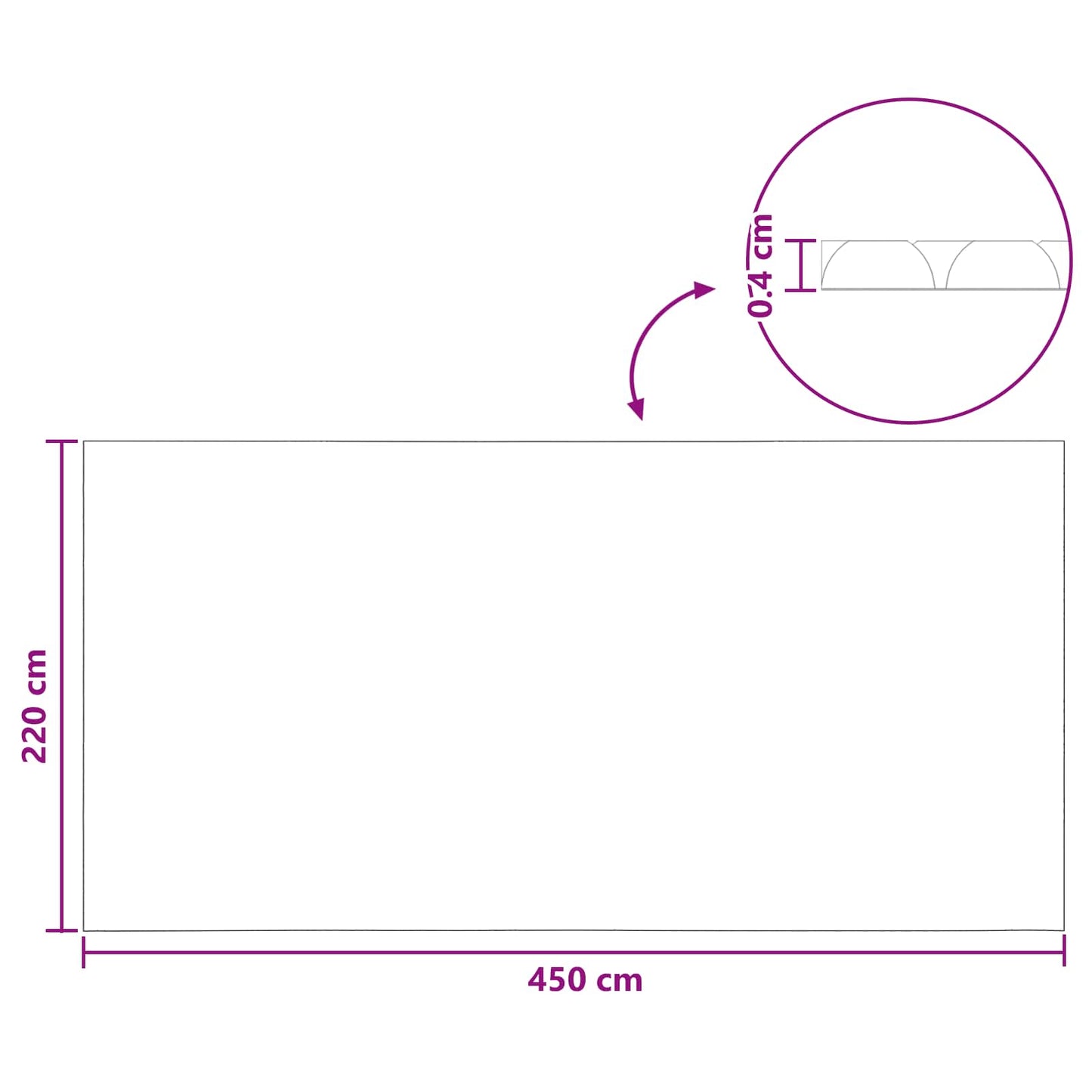 vidaXL Solar Pool Cover Heavy Quality 450 x 220 cm 200 μm Square PE