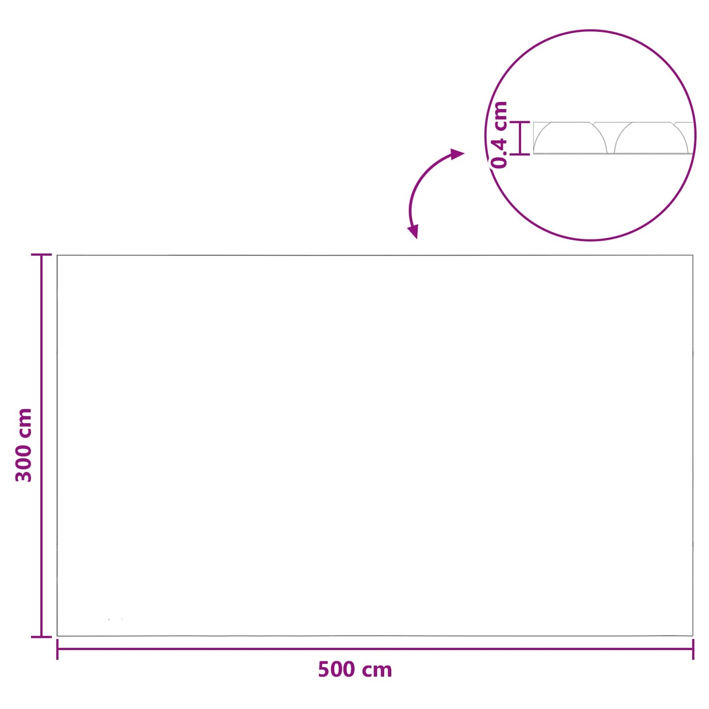 vidaXL Solar Pool Cover Extra Heavy 500 x 300 cm 400 μm Square PE