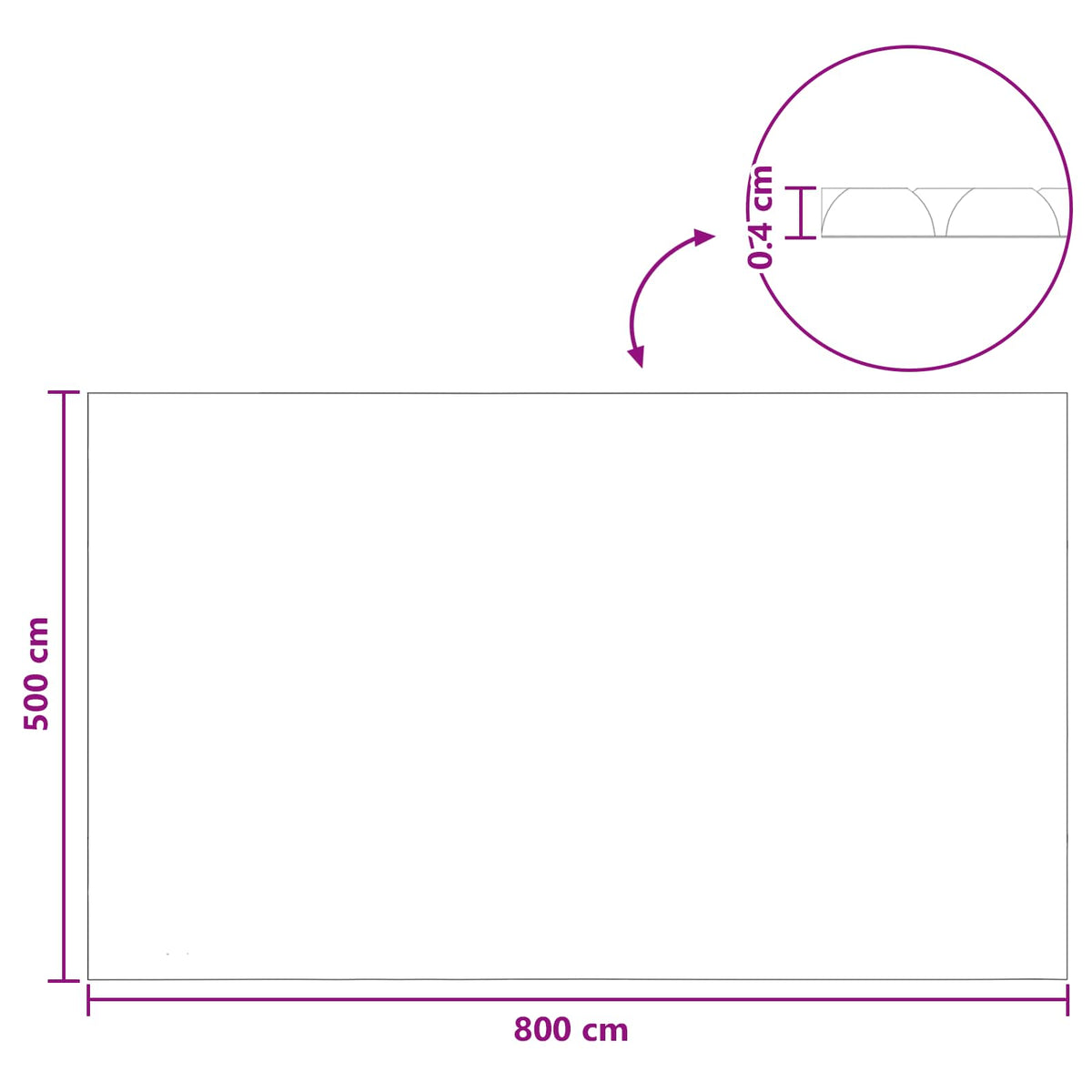 vidaXL Solar Pool Cover Extra Heavy 800 x 500 cm 400 μm Square PE Blue