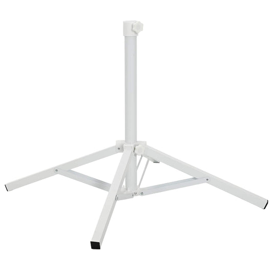 vidaXL Parasol Stand White Steel for 25-32 mm Pole
