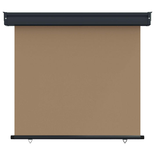 vidaXL Balcony Side Awning 80 x 250 cm 100% polyester iron steel Taupe