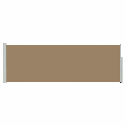 vidaXL Retractable Side Awning Taupe 500 x 100 cm Polyester