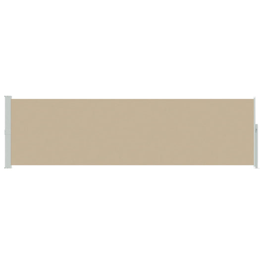 vidaXL Retractable Side Awning Beige 500 x 117 cm Polyester