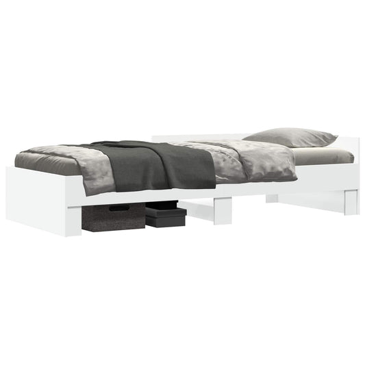 vidaXL Bed Frame with Headboard White 80 x 200 cm Engineered Wood