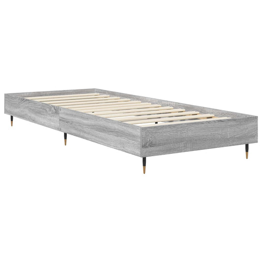 vidaXL Bed Frame Grey Sonoma 80 x 200 cm Engineered Wood