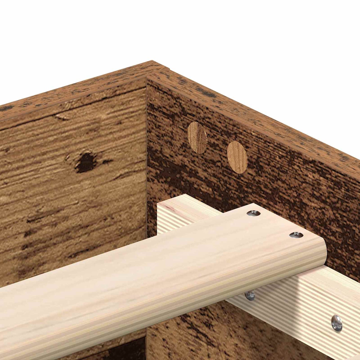 vidaXL Bed Frame Old Wood 80 x 200 cm Engineered Wood