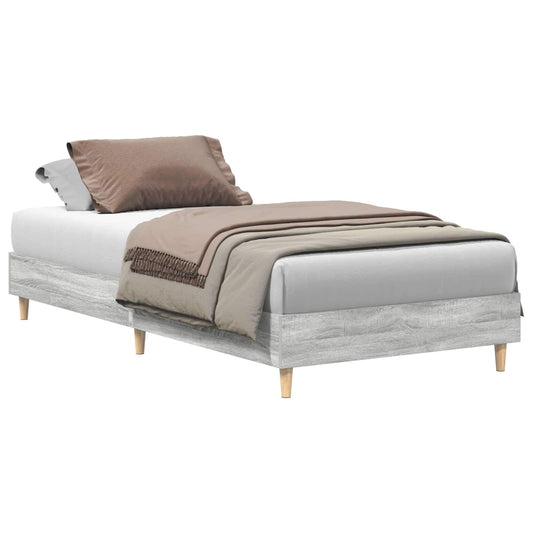 vidaXL Bed Frame Grey Sonoma 80 x 200 cm Engineered Wood
