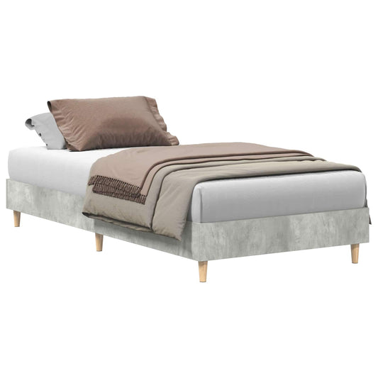 vidaXL Bed Frame Concrete Grey Engineered Wood