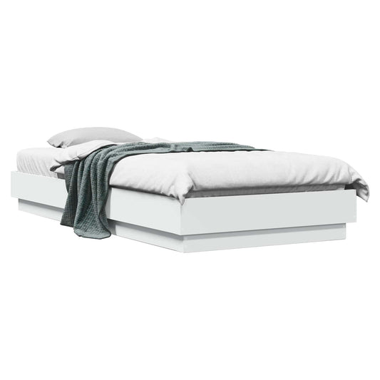 vidaXL Floor Bed Frame White 80 x 200 cm Engineered Wood