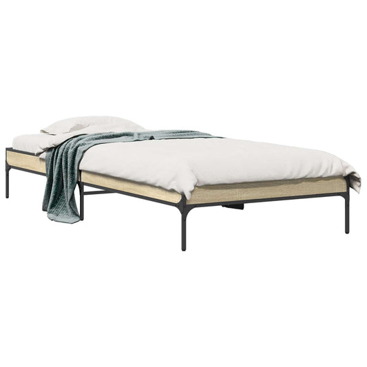 vidaXL Bed Frame Sonoma Oak 80 x 200 cm Engineered Wood