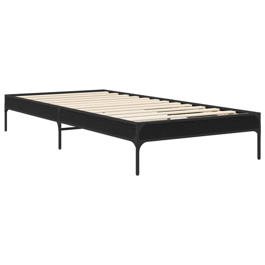 vidaXL Bed Frame Black Oak 80 x 200 cm Engineered Wood