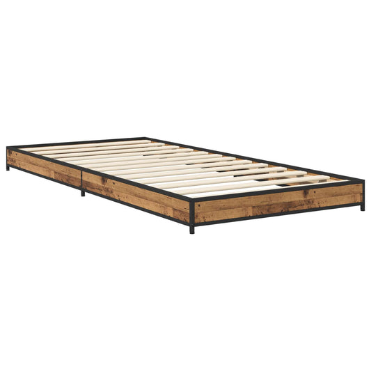 vidaXL Bed Frame Old Wood 80 x 200 cm Engineered Wood