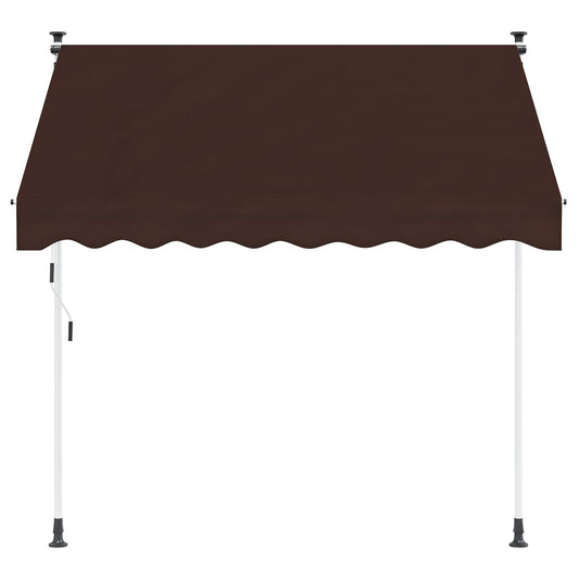 vidaXL Manual Retractable Awning Brown 400 cm