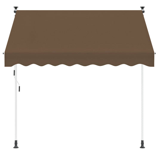vidaXL Manual Retractable Awning Taupe 400 cm