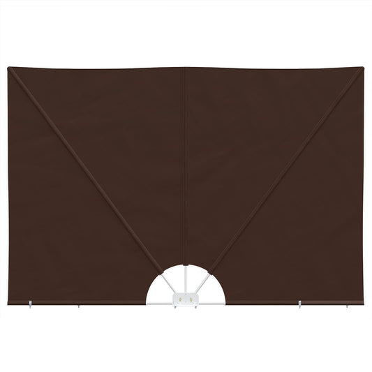 vidaXL Balcony Privacy Screen 200 x 300 cm Polyester Rectangular Brown