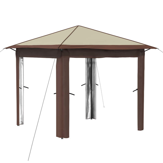 vidaXL Gazebo without Sidewall 2.6 x 2.6 m Cream and Brown