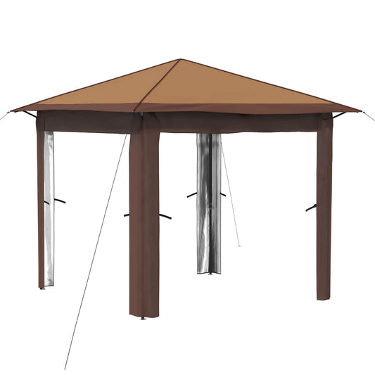 vidaXL Gazebo without Sidewall 2.6 x 2.6 m Beige and Brown