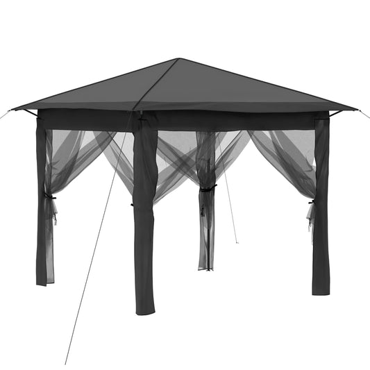 vidaXL Gazebo with 4 Sidewalls 2.6 x 2.6 m Light Grey and Anthracite