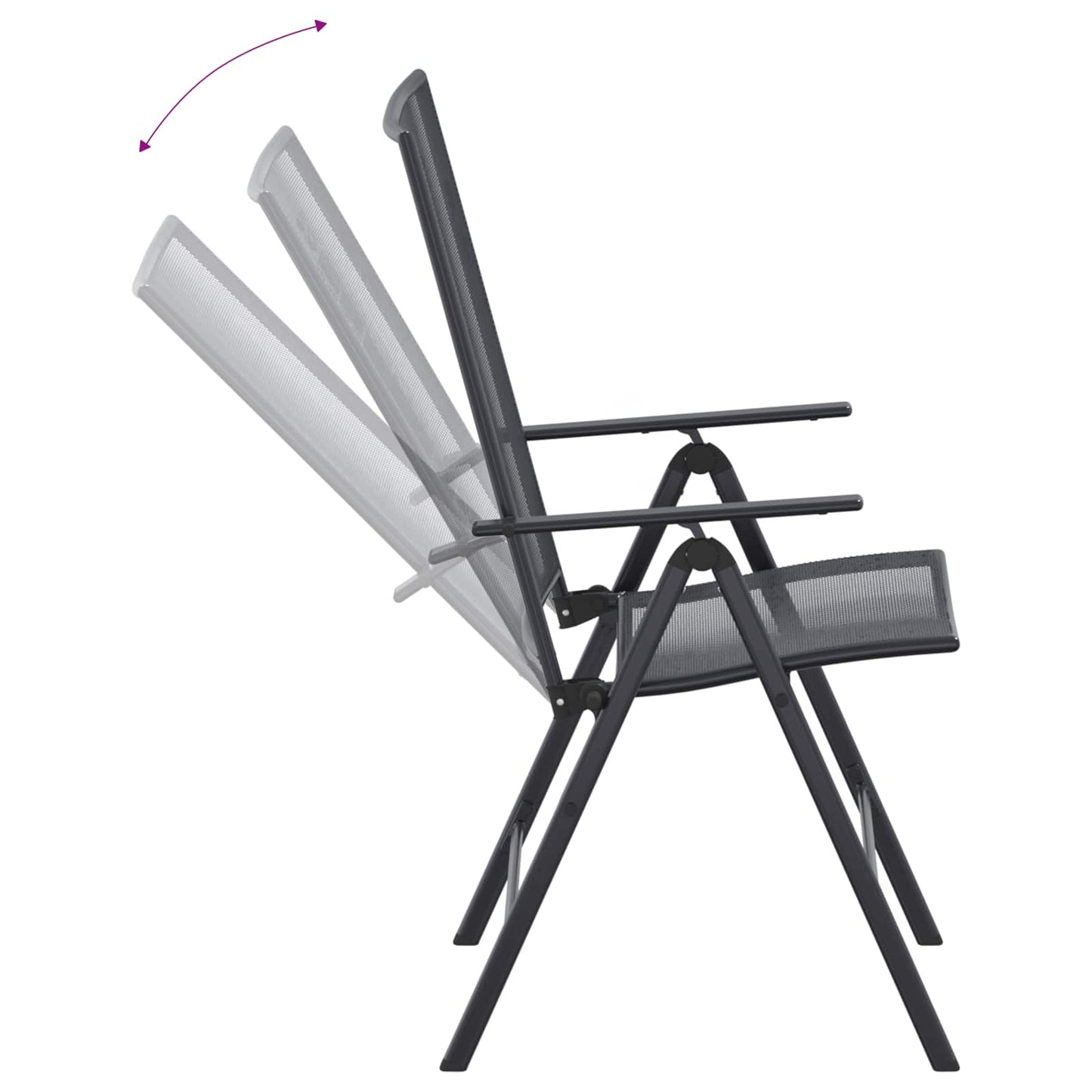 vidaXL Garden Dining Set 9 pcs Anthracite 212 x 90 x 76 cm