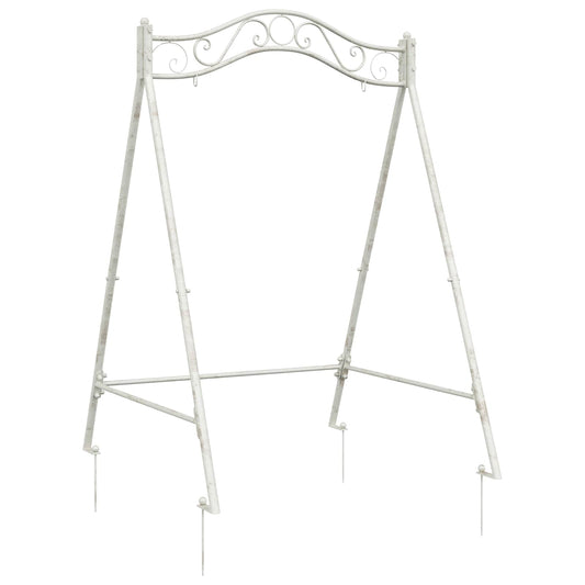 vidaXL Swing Frame Antique White 113 x 121.5 x 168 cm Steel