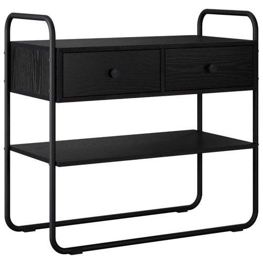 vidaXL Console Table Black Oak 100 x 40 x 75 cm Engineered Wood