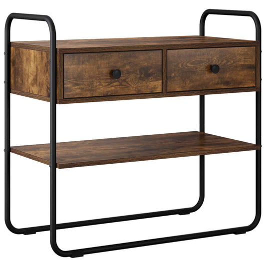 vidaXL Console Table Smoked Oak 100 x 40 x 75 cm Engineered Wood