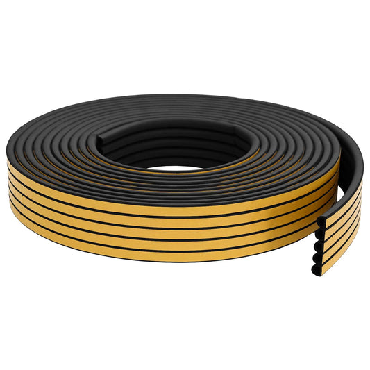 vidaXL Self-Adhesive Window Seal Black 12 x 10 mm 100 m EPDM Foam
