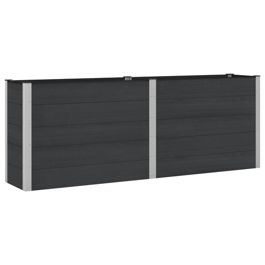 vidaXL Garden Raised Bed Black 250 x 50 x 91 cm