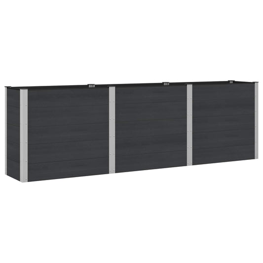 vidaXL Garden Raised Bed Black 300 x 50 x 91 cm