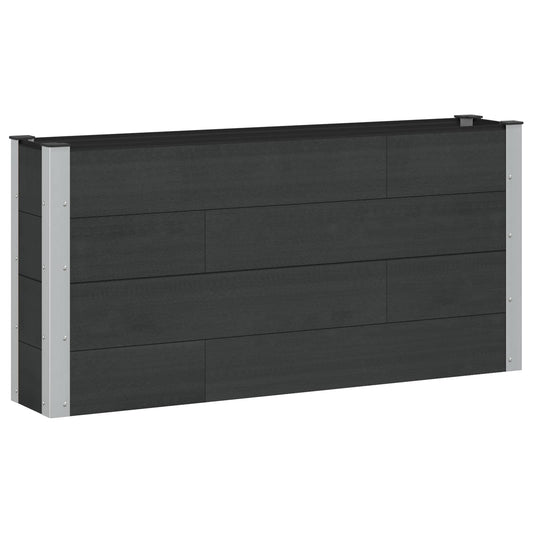 vidaXL Garden Raised Bed Black 150 x 30 x 72 cm