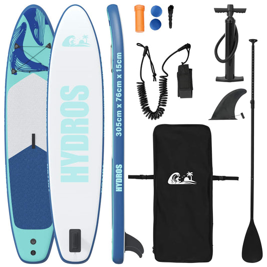 vidaXL Inflatable Stand Up Paddle Board HYDROS 305 x 76 x 15 cm for