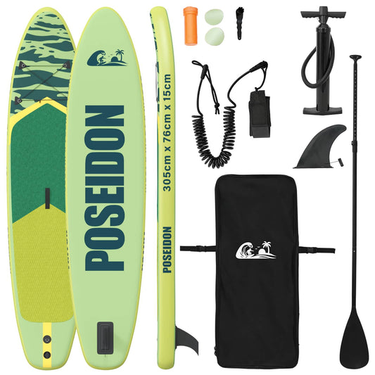 vidaXL Inflatable Stand Up Paddle Board POSEIDON 305 x 76 x 15 cm for