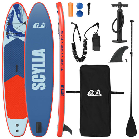 vidaXL Inflatable Stand Up Paddle Board SCYLLA 335 x 76 x 15 cm Blue