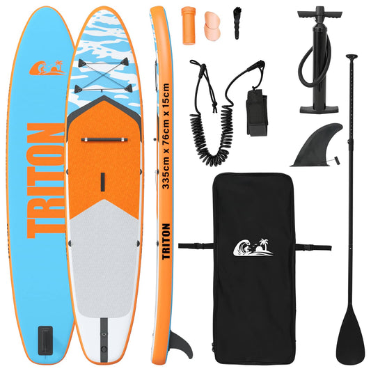 vidaXL Inflatable Stand Up Paddle Board TRITON 335 x 76 x 15 cm Blue