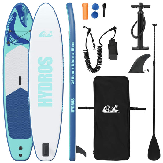 vidaXL Inflatable Stand Up Paddle Board HYDROS 366 x 81 x 15 cm for