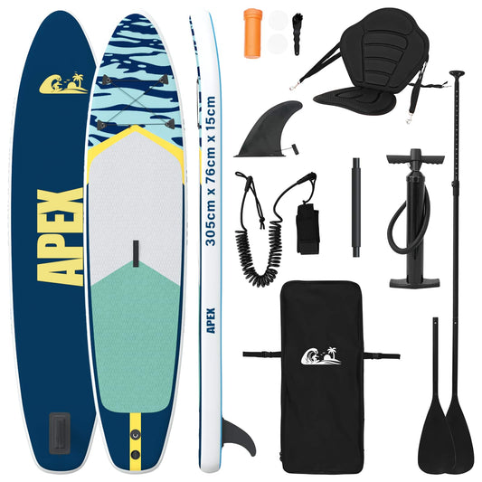 vidaXL SUP Board with Seat 2-in-1 APEX 305 x 76 x 15 cm Blue for