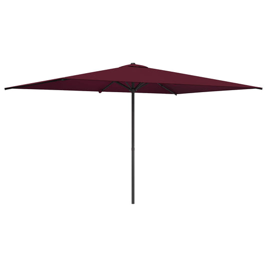 vidaXL Garden Parasol 200 x 300 cm Polyester Rectangular Bordeaux Red