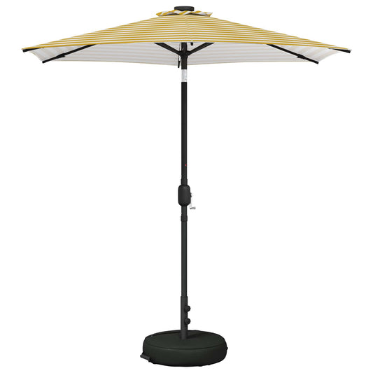 vidaXL Garden Parasol with LED Lights and Base 230 x 230 cm Polyester