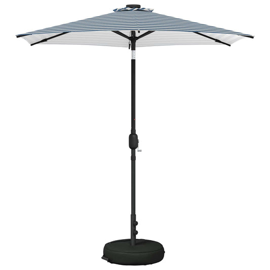 vidaXL Garden Parasol with LED Lights and Base 230 x 230 cm Polyester