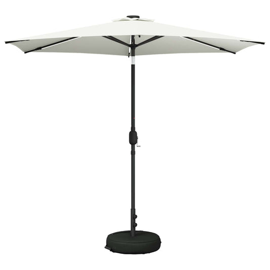 vidaXL Garden Parasol with LED Lights and Base 270 x 270 cm Polyester