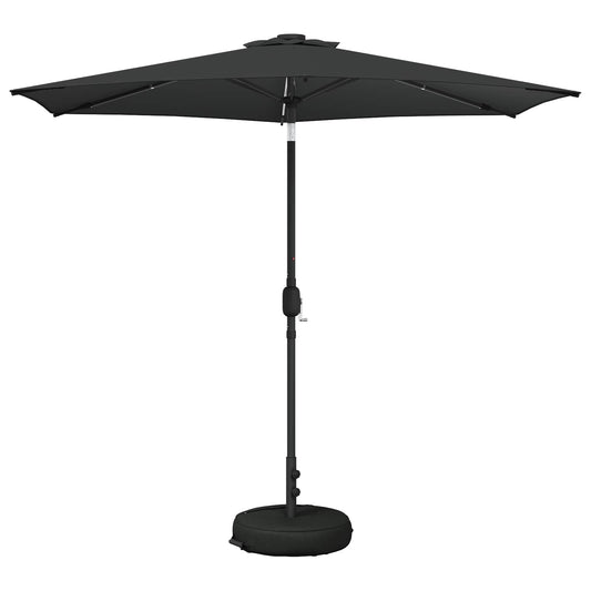 vidaXL Garden Parasol with LED Lights and Base 270 x 270 cm Polyester