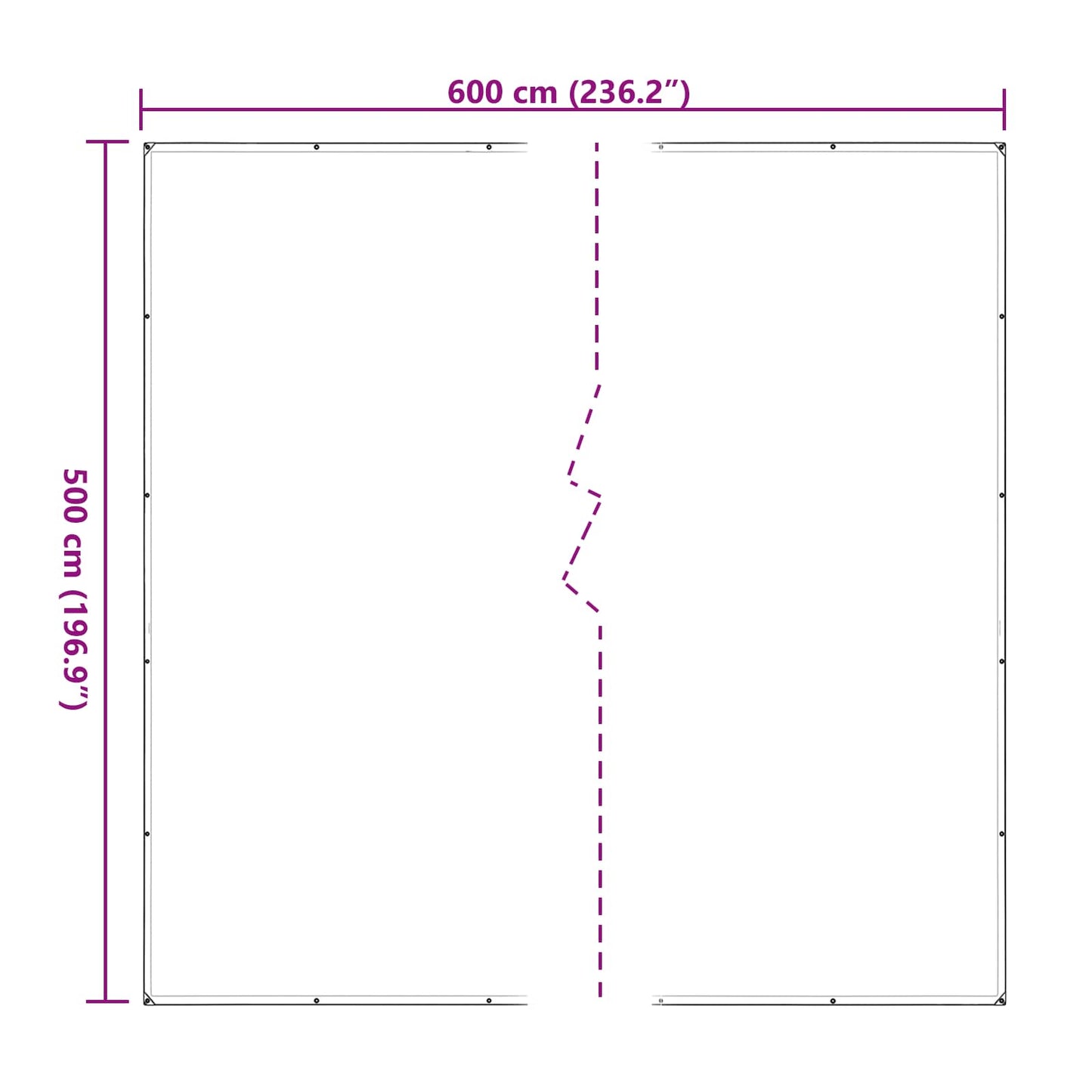 vidaXL Plant Cover Transparent 5 x 6 m PE