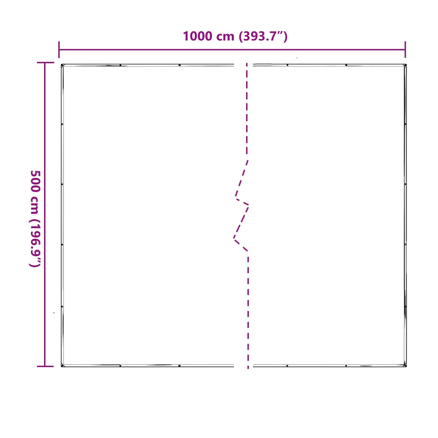 vidaXL Plant Cover Transparent 5 x 10 m PE