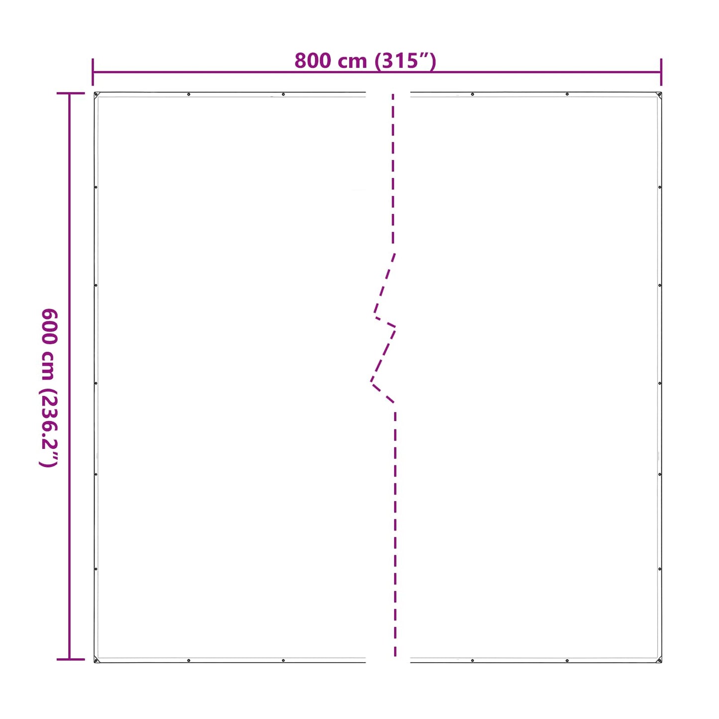 vidaXL Plant Cover Transparent 6 x 8 m PE